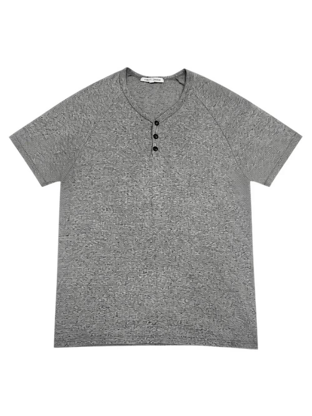 Monochrome Henley T-Shirt Men's Medium